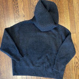 NWOT NAADAM 100% Cashmere Oversized Cowl Neck sweater- XS - charcoal color